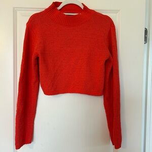 Orange cropped sweater